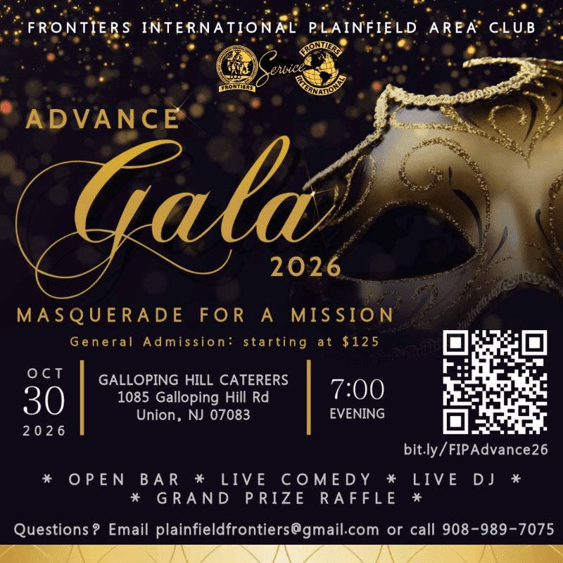 Advance Gala 2026 sponsorship flyer: Masquerade for a Mission.